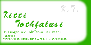 kitti tothfalusi business card